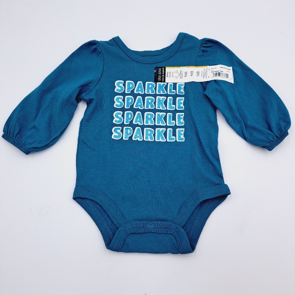 Sparkle Baby One Piece With Puffy Sleeves Size Newborn